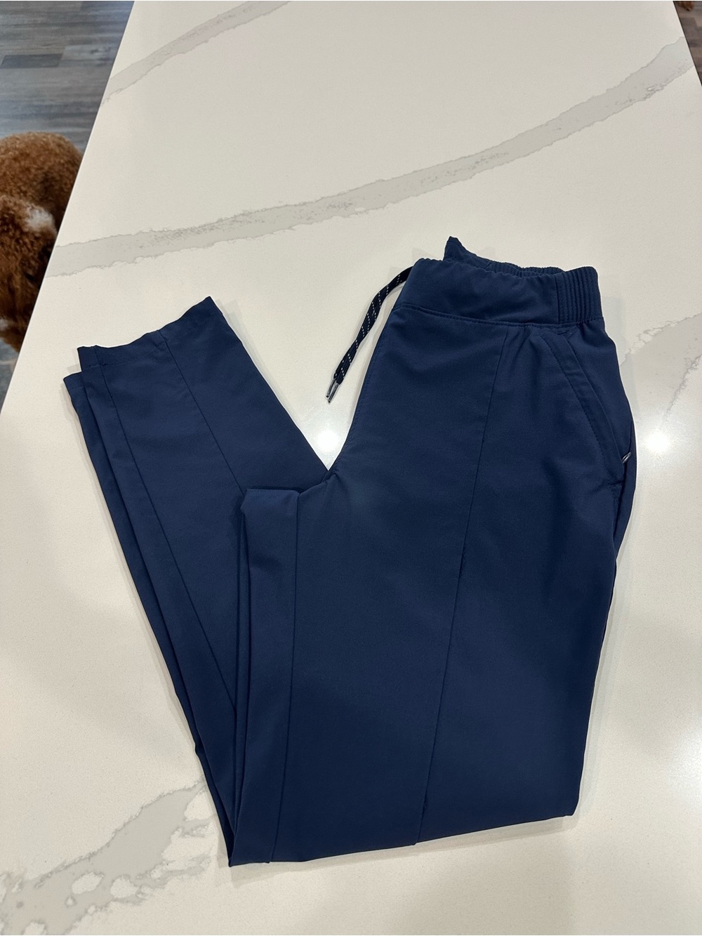 Women's Navy Performance Joggers with Drawcord Waist